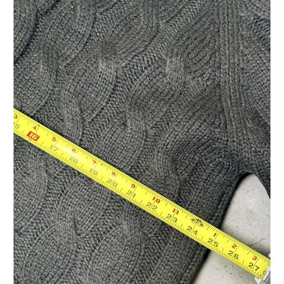 Black Cable Knit Turtleneck Sweater - Picture 4 of 7